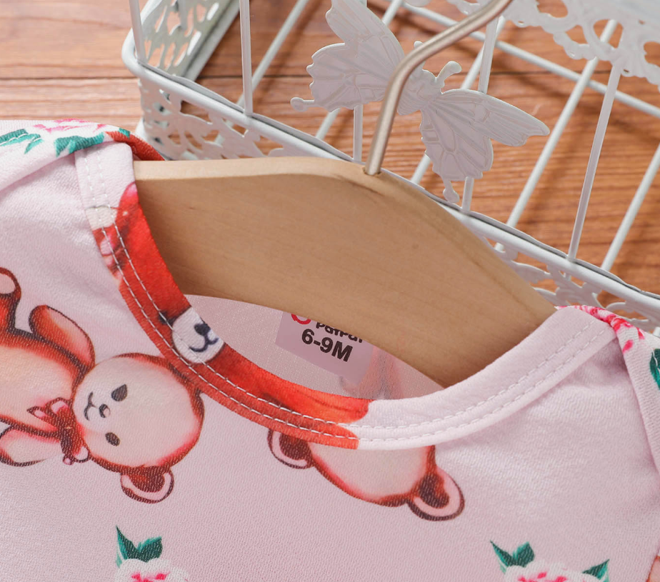 Baby Girl Floral & Animal Print Short-sleeve Dress